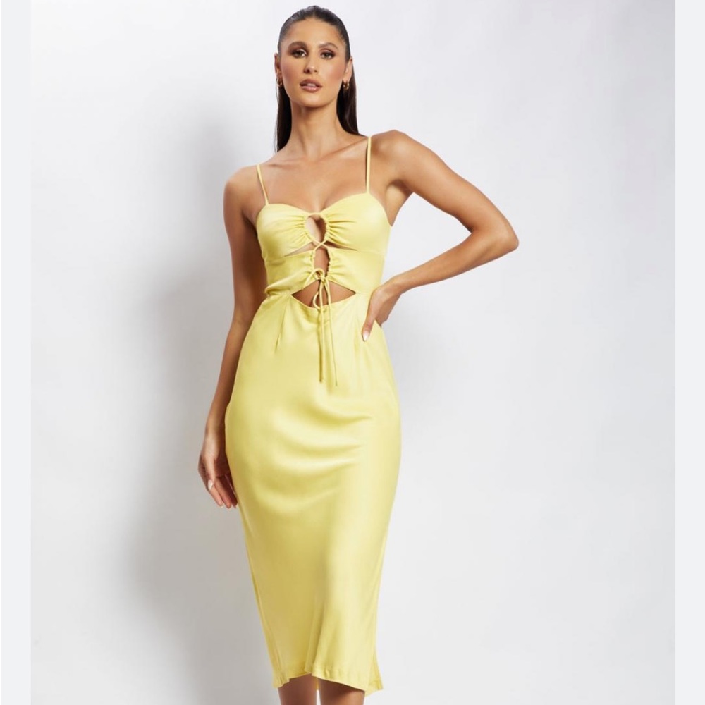 Meshki Ruched Cut out Cassie Dress